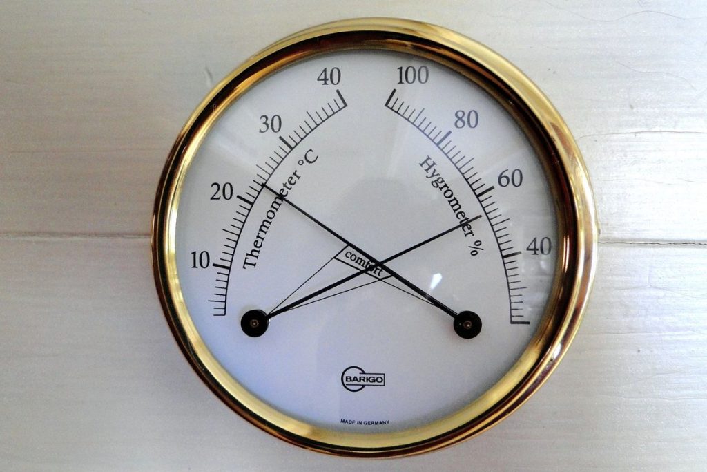 taux d'humidité dans une maison non chauffée